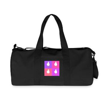 MeinsMeinsMeins - rosa - Recycelte Canvas-Sporttasche von Stanley/Stella - Schwarz - Vorne
