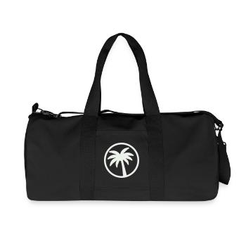 Palmen Silhouette Tropen Emblem - Recycelte Canvas-Sporttasche von Stanley/Stella - Schwarz - Vorne