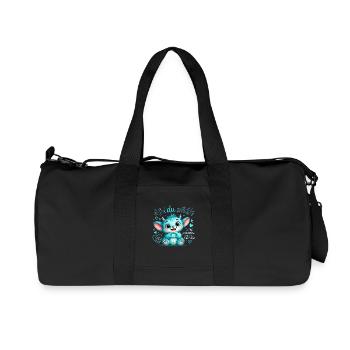 Sei du selbst Lumi Mutmachmonster - Recycelte Canvas-Sporttasche von Stanley/Stella - Schwarz - Vorne