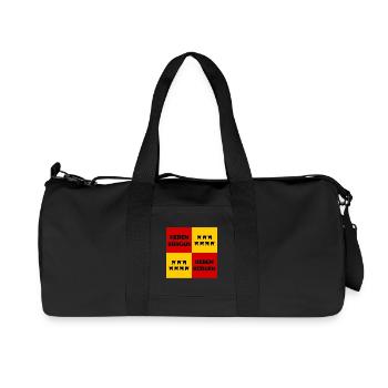 Siebenbürgen Quadrat Muster - Recycelte Canvas-Sporttasche von Stanley/Stella - Schwarz - Vorne