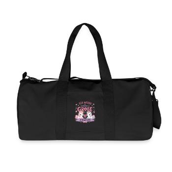 Ich werde eine Große Schwester – Einhorn Duo - Recycelte Canvas-Sporttasche von Stanley/Stella - Schwarz - Vorne