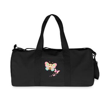 Pastellschmetterling Motiv - Recycelte Canvas-Sporttasche von Stanley/Stella - Schwarz - Vorne