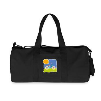 Buntes Kinderrad – Fahrt und Freiheit - Recycelte Canvas-Sporttasche von Stanley/Stella - Schwarz - Vorne