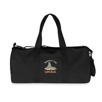 Respect The Locals Seal Turtle Retro - Recycled Canvas Sports Bag by Stanley/Stella - black - Front