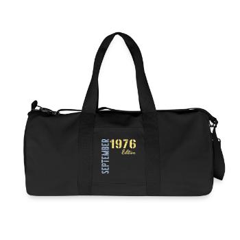 September 1976, 50th birthday - Recycled Canvas Sports Bag by Stanley/Stella - black - Front