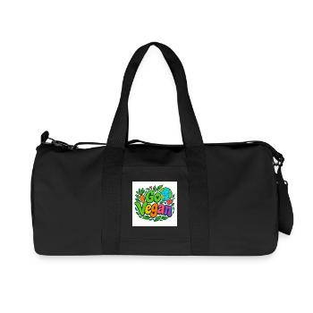Adoptez une fleur végane - Sac de sport en toile recyclée Stanley/Stella - noir - Devant