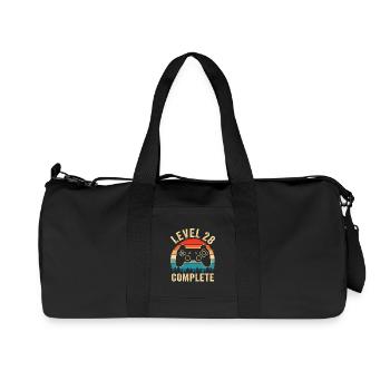 Level 28 complete – 28th anniversary gift - Recycled Canvas Sports Bag by Stanley/Stella - black - Front