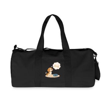 Le Beagle rêve d’un os - Sac de sport en toile recyclée Stanley/Stella - noir - Devant
