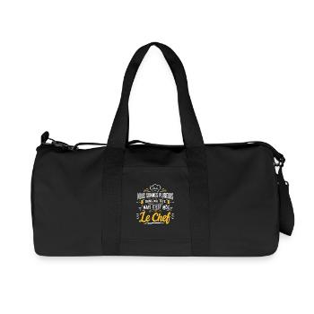 mais c'est moi le chef - Sac de sport en toile recyclée Stanley/Stella - noir - Devant
