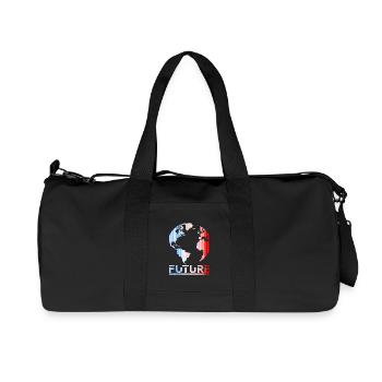 Future Globe Striped Horizon - Recycled Canvas Sports Bag by Stanley/Stella - black - Front