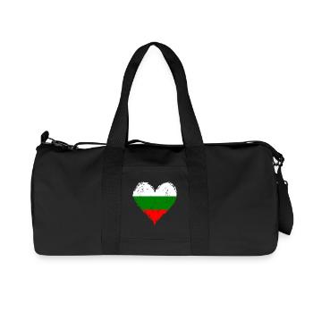 Bulgarien Herzflagge Grunge - Recycelte Canvas-Sporttasche von Stanley/Stella - Schwarz - Vorne