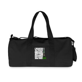 Touching Grass Gamer Shirt | Lustiges Nerd Gaming - Recycelte Canvas-Sporttasche von Stanley/Stella - Schwarz - Vorne