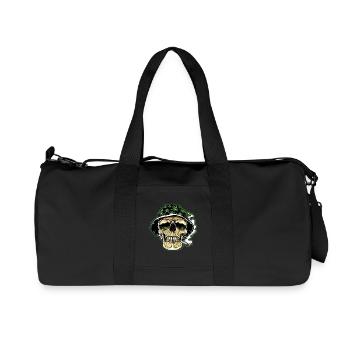 Kiff Skull - Recycelte Canvas-Sporttasche von Stanley/Stella - Schwarz - Vorne
