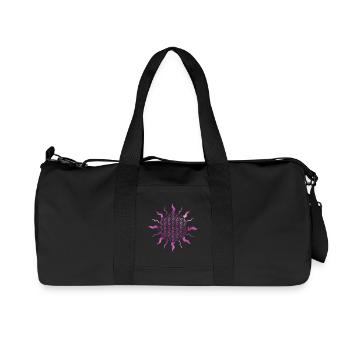 Flower of Life Sun Mandala Watercolor Pink - Recycled Canvas Sports Bag by Stanley/Stella - black - Front