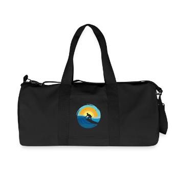 Surfer - Surfboard - Recycled Canvas Sports Bag by Stanley/Stella - black - Front