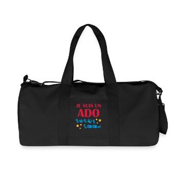 adolescent / enfant / ado / adolescente - Sac de sport en toile recyclée Stanley/Stella - noir - Devant