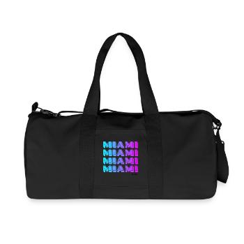 Motif de dégradé néon de Miami - Sac de sport en toile recyclée Stanley/Stella - noir - Devant