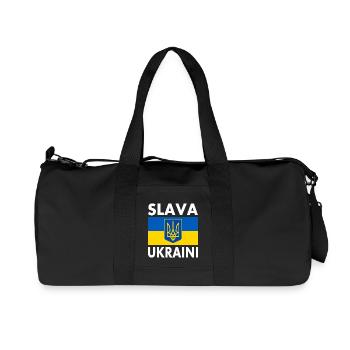 Slava ukraini - Sac de sport en toile recyclée Stanley/Stella - noir - Devant