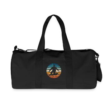 Snowboarder dans la boule de cristal - Sac de sport en toile recyclée Stanley/Stella - noir - Devant