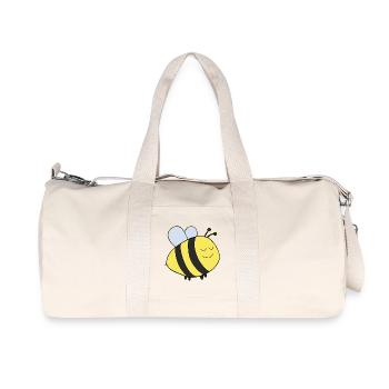 Dicke Hummel - Recycelte Canvas-Sporttasche von Stanley/Stella - Naturweiß - Vorne