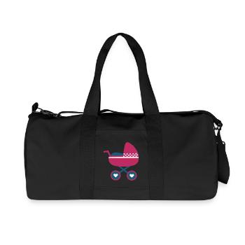 Baby 2022 Birth Family - Recycled Canvas Sports Bag by Stanley/Stella - black - Front