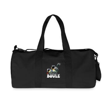 Petanque player Boule bird balls for boules - Recycled Canvas Sports Bag by Stanley/Stella - black - Front