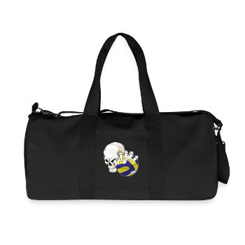 crâne joueur de volley-ball volley-ball - Sac de sport en toile recyclée Stanley/Stella - noir - Devant