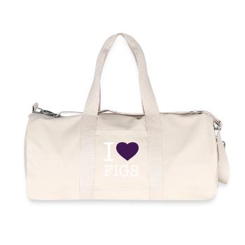 I LOVE FIGS - Recycled Canvas Sports Bag by Stanley/Stella - natural - Front