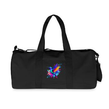 Kolibri - Recycelte Canvas-Sporttasche von Stanley/Stella - Schwarz - Vorne