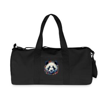 Panda - Recycelte Canvas-Sporttasche von Stanley/Stella - Schwarz - Vorne
