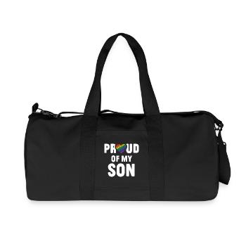 LGBTQ Pride Month - Proud of My Son - Recycled Canvas Sports Bag by Stanley/Stella - black - Front
