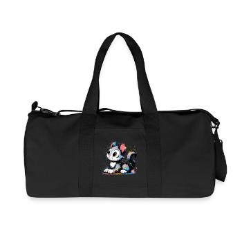 Cat - Recycled Canvas Sports Bag by Stanley/Stella - black - Front