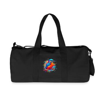 Martin-pêcheur - Sac de sport en toile recyclée Stanley/Stella - noir - Devant
