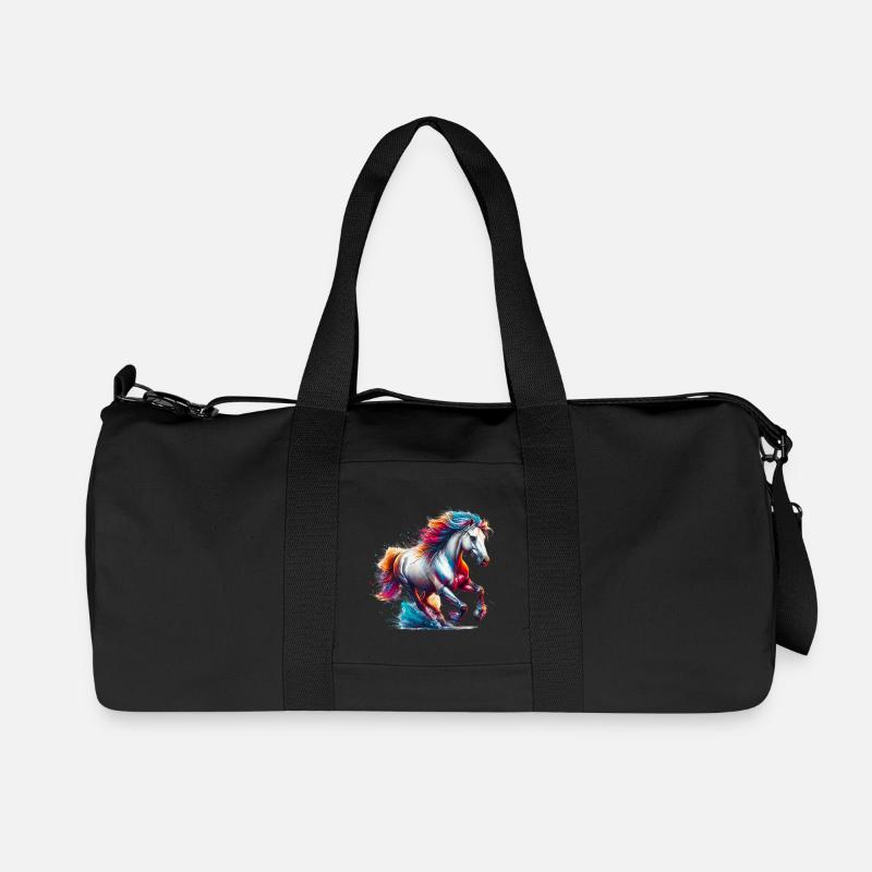 Pferd - Recycelte Canvas-Sporttasche von Stanley/Stella - Schwarz