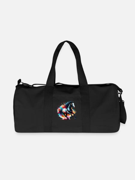 Pferd - Recycelte Canvas-Sporttasche von Stanley/Stella - Schwarz