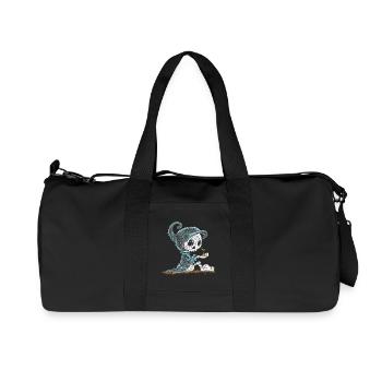 Skelett Hält Pflanze Hoffnung Entstehung - Recycelte Canvas-Sporttasche von Stanley/Stella - Schwarz - Vorne