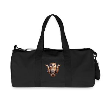 Twitching Owl - Recycled Canvas Sports Bag by Stanley/Stella - black - Front