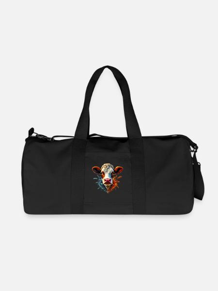 Vache - Sac de sport en toile recyclée Stanley/Stella - noir