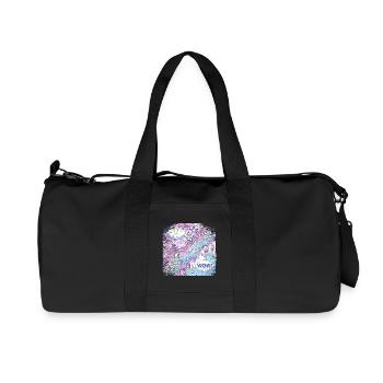 Pop Art Stil ausgefranster Rand - Recycelte Canvas-Sporttasche von Stanley/Stella - Schwarz - Vorne