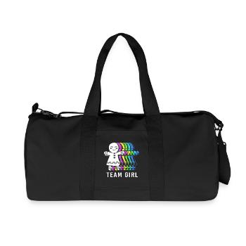Team Girl Christmas - Recycled Canvas Sports Bag by Stanley/Stella - black - Front