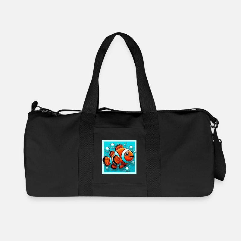 Clownfisch - Recycelte Canvas-Sporttasche von Stanley/Stella - Schwarz