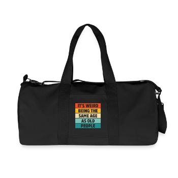 C’est bizarre d’avoir le même âge que les vieux rétro - Sac de sport en toile recyclée Stanley/Stella - noir - Devant