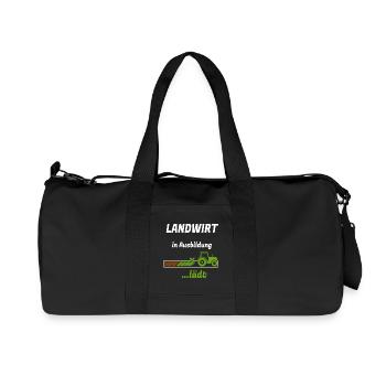 Farmer in training tractor motif - Recycled Canvas Sports Bag by Stanley/Stella - black - Front