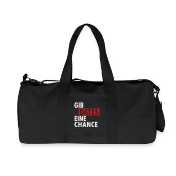 Give dates a chance - Recycled Canvas Sports Bag by Stanley/Stella - black - Front