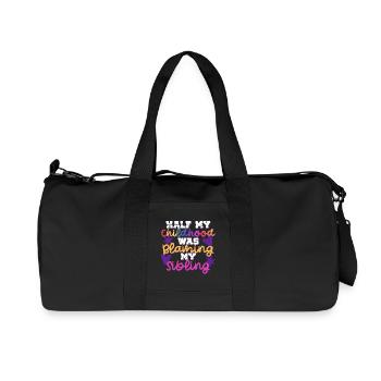 Sibling Brother Sister Blaming My Sibling - Recycled Canvas Sports Bag by Stanley/Stella - black - Front