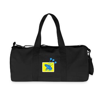 Funny DARTS and DART FROG design - Recycled Canvas Sports Bag by Stanley/Stella - black - Front
