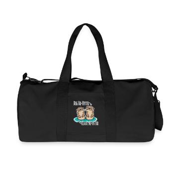 Cute otter brothers for big and small brothers - Recycled Canvas Sports Bag by Stanley/Stella - black - Front