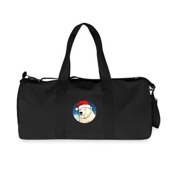 Christmas Polar Bears - Recycled Canvas Sports Bag by Stanley/Stella - black - Front