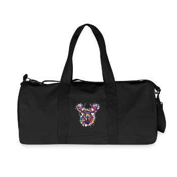 Hirsch Reh Farbklecks - Recycelte Canvas-Sporttasche von Stanley/Stella - Schwarz - Vorne