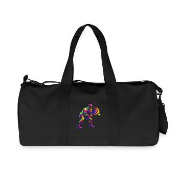 Padel Player Gift Kids Boy Passion - Recycled Canvas Sports Bag by Stanley/Stella - black - Front